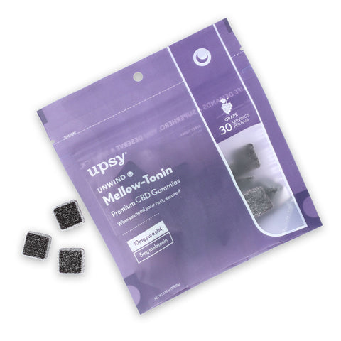 UPSY Wellness | UNWIND Mellow-Tonin  CBD Gummies Pouch